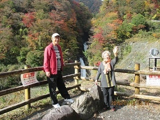 赤水の滝での記念写真