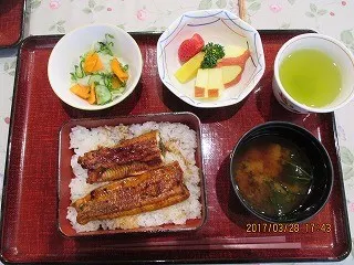 3月28日の特別食の鰻丼