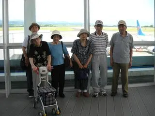 富士山静岡空港での記念写真
