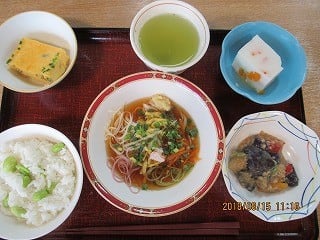 8月15日の枝豆ご飯の料理