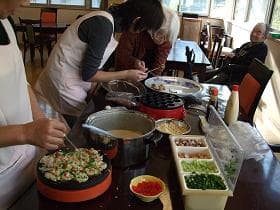 たこ焼き作りの様子